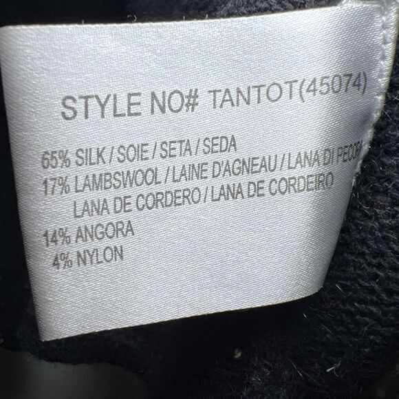 Rene Derhy Vintage Cardigan Size Small Silk Lambswool Angora Blend Beaded Black - Picture 6 of 9